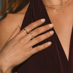 18K Gold Crystal Vine Ring — view 3