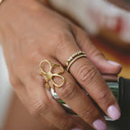 18K Gold Mia Crystal Ring — view 3