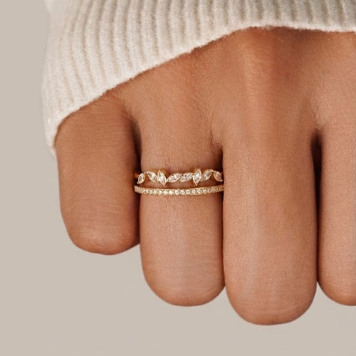 18K Gold Mia Crystal Ring — view 2