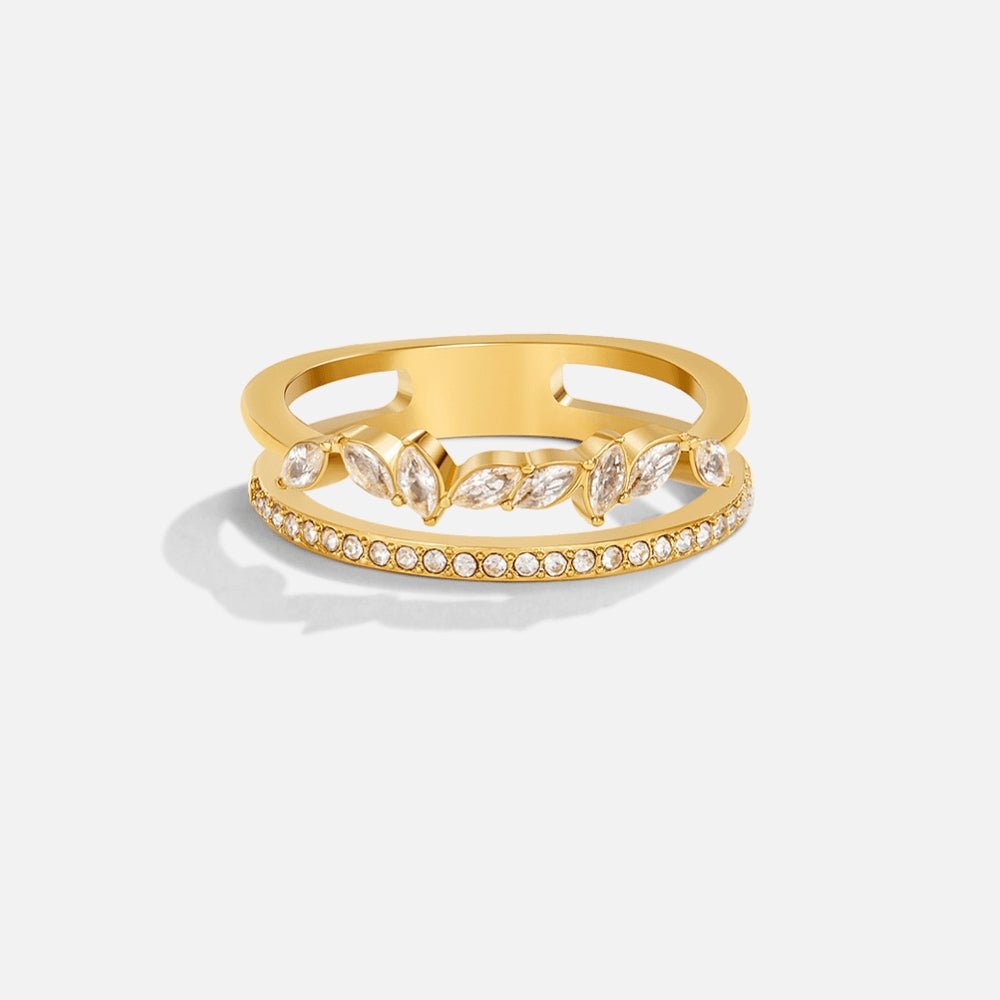 18K Gold Mia Crystal Ring — view 4