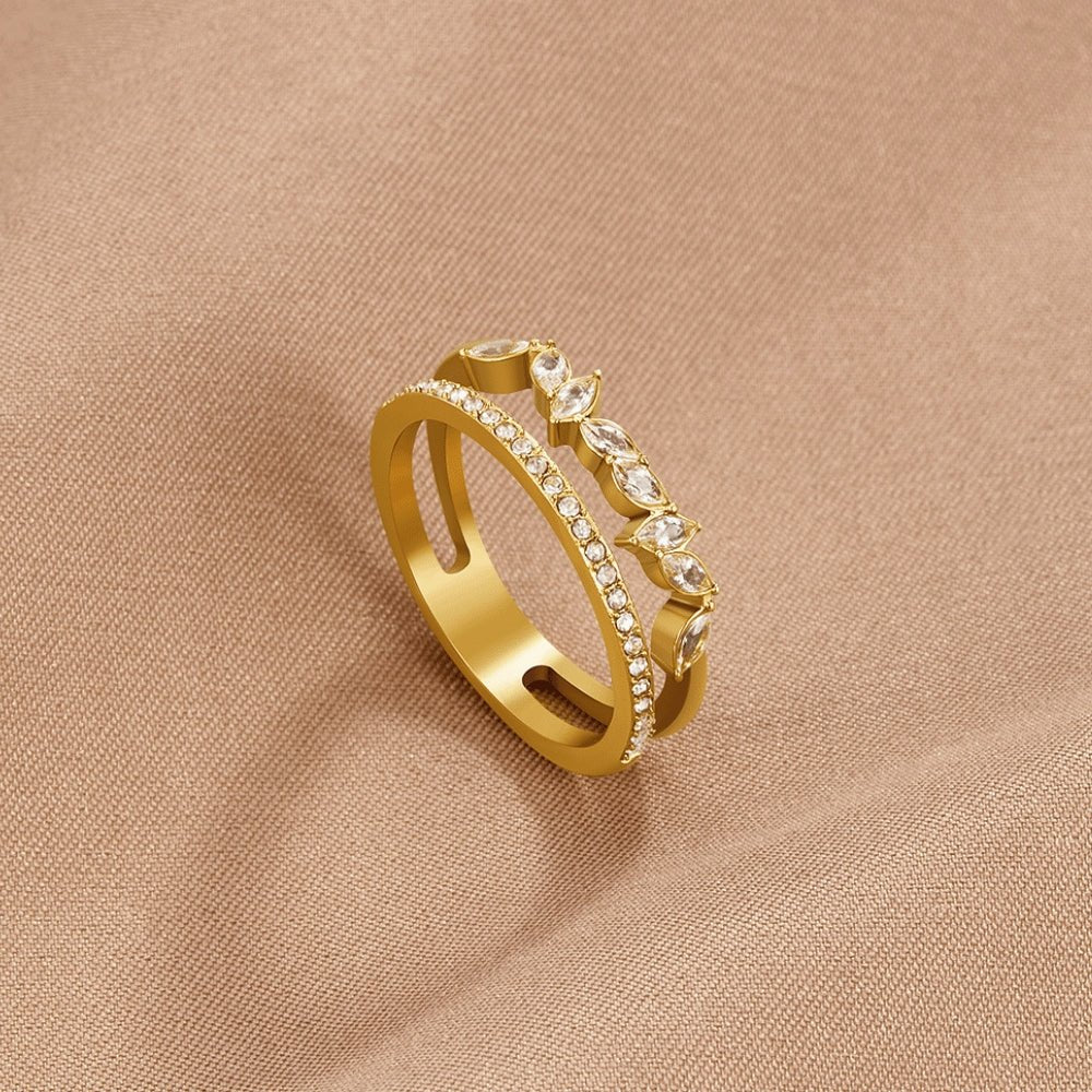 18K Gold Mia Crystal Ring — view 1