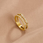 18K Gold Mia Crystal Ring — view 1