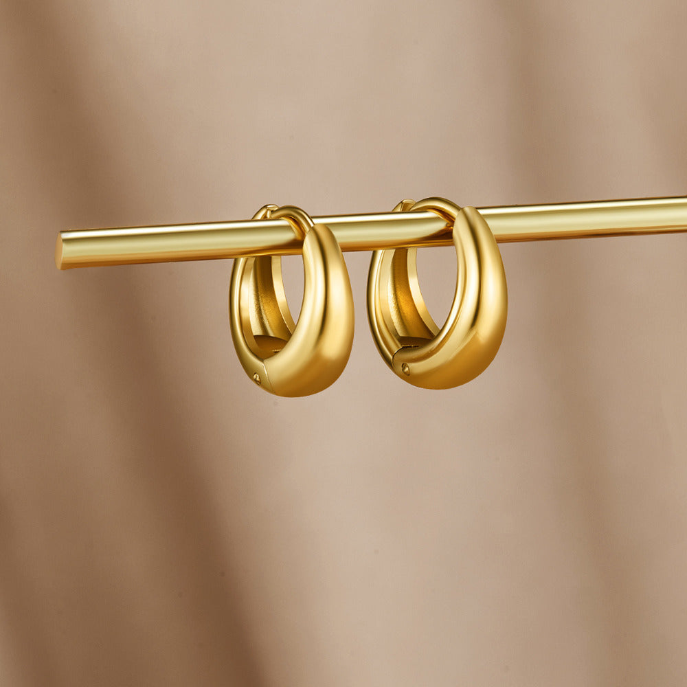 Audrey Gold Hoop Earrings — view 4