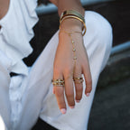 'Forever' Link Crystal & Gold Ring — view 8
