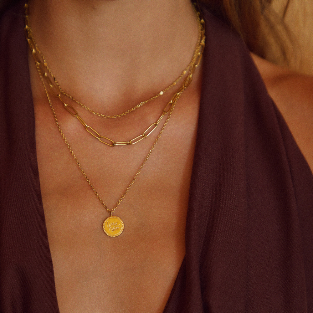 Geya Coin Layered Necklace — view 2