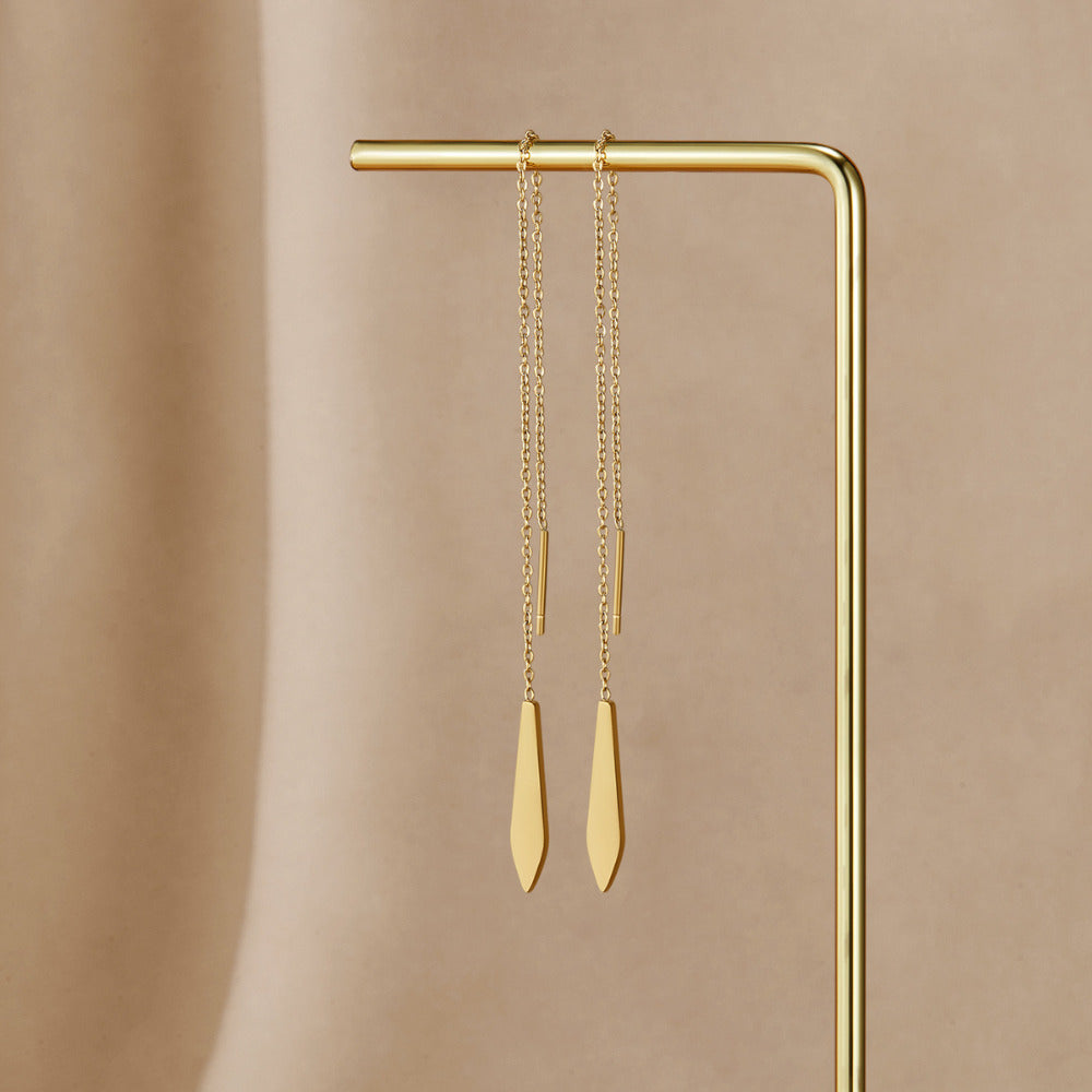 Gold Dakota Tassel Earrings — view 1