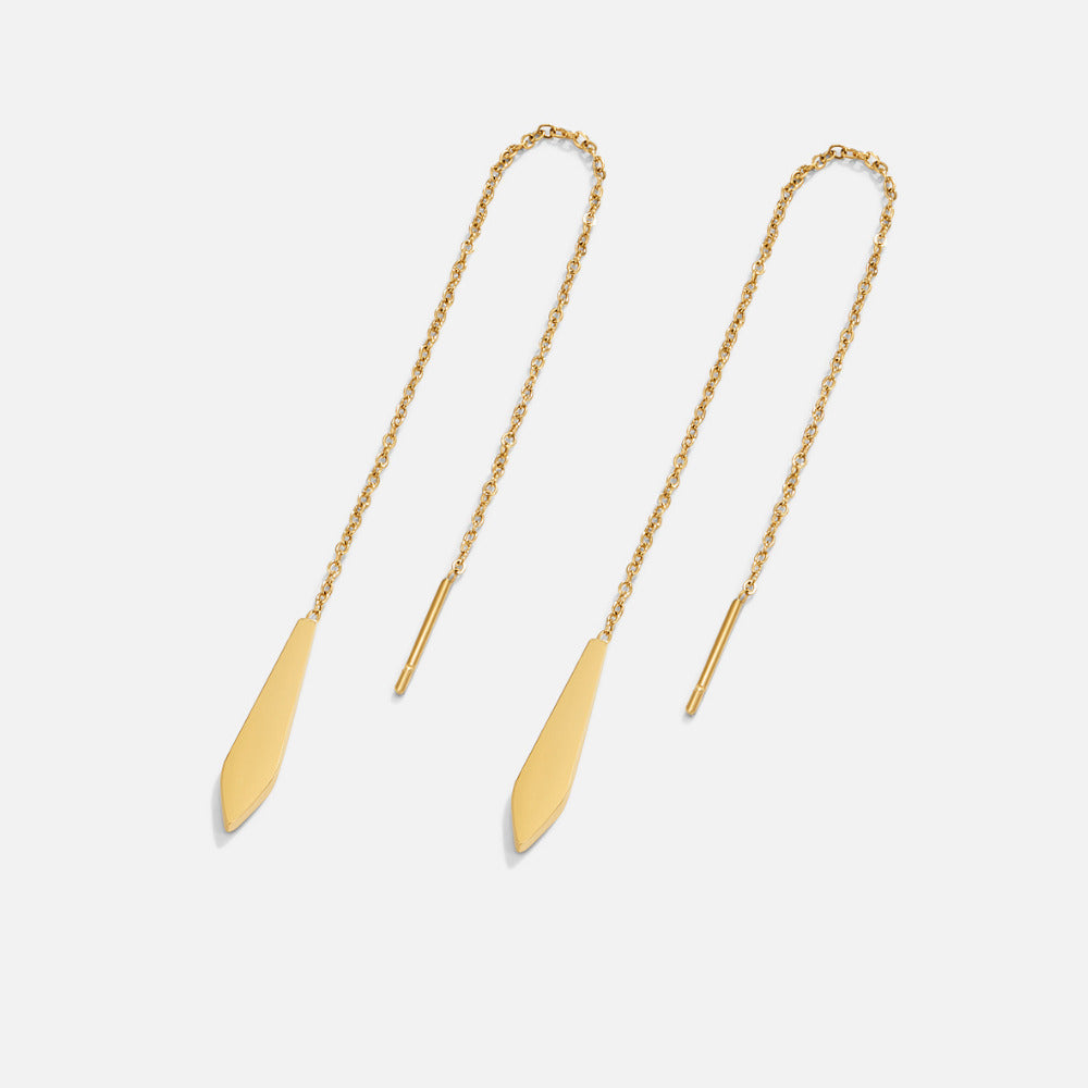 Gold Dakota Tassel Earrings — view 3