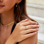 Lily Crystal Gold Vine Ring — view 2