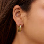 Valentina Gold Hoop Earrings — view 2