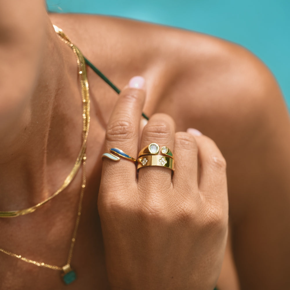Vintage Aquamarine Wrap Ring — view 6