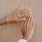Aquamarine Crystal Gold Ring — view 5