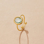 Aquamarine Crystal Gold Ring — view 4