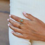Aquamarine Crystal Gold Ring — view 2