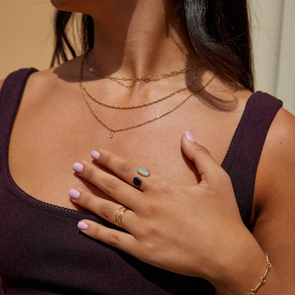 Aquamarine Wrap Ring — view 6
