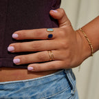 Aquamarine Wrap Ring — view 3