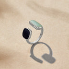 Aquamarine Wrap Silver Ring — view 1