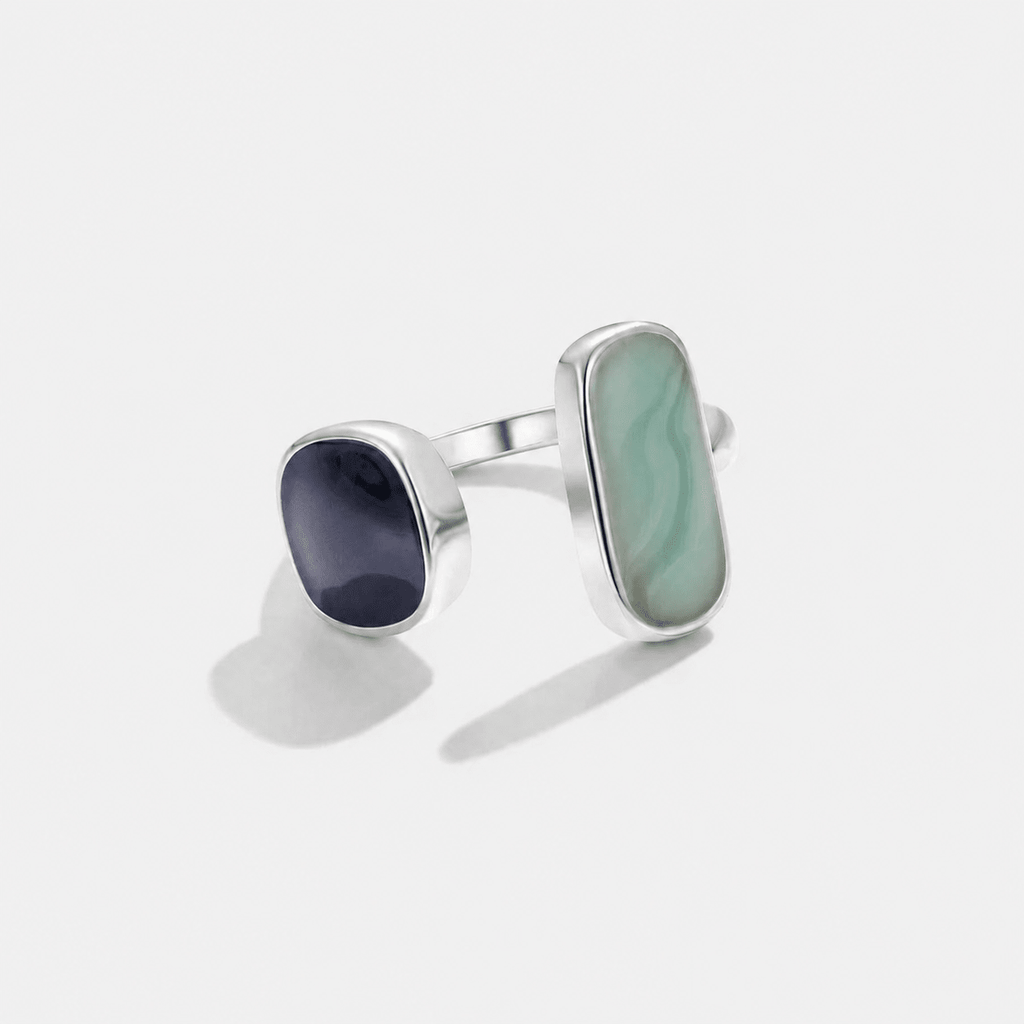 Aquamarine Wrap Silver Ring — view 4