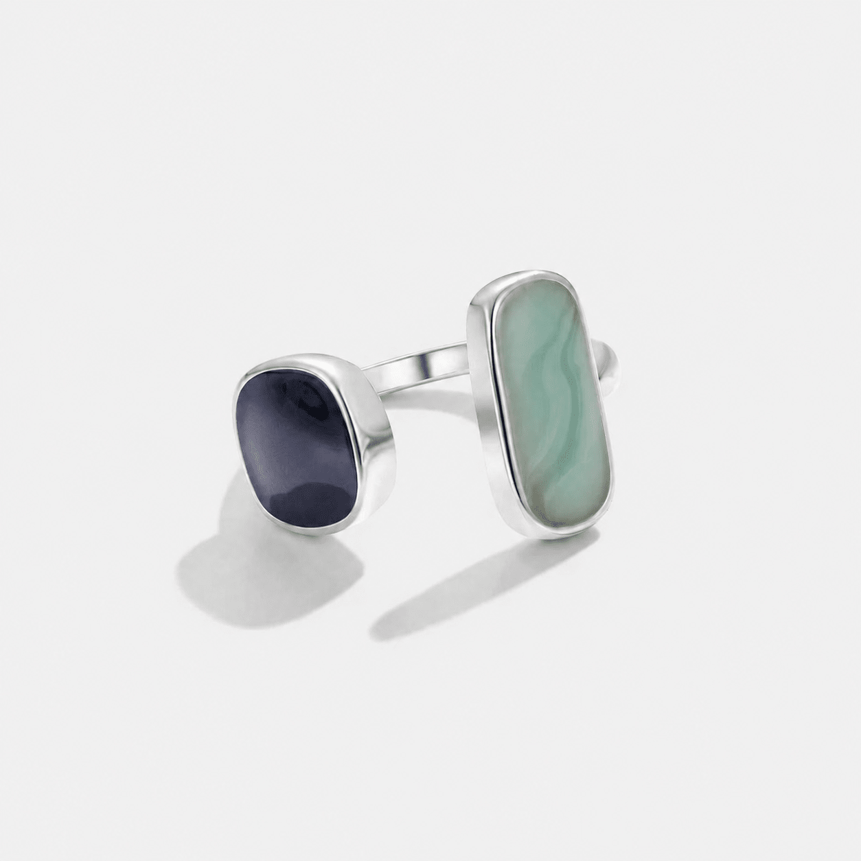 Aquamarine Wrap Silver Ring — view 4