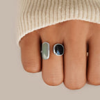 Aquamarine Wrap Silver Ring — view 2