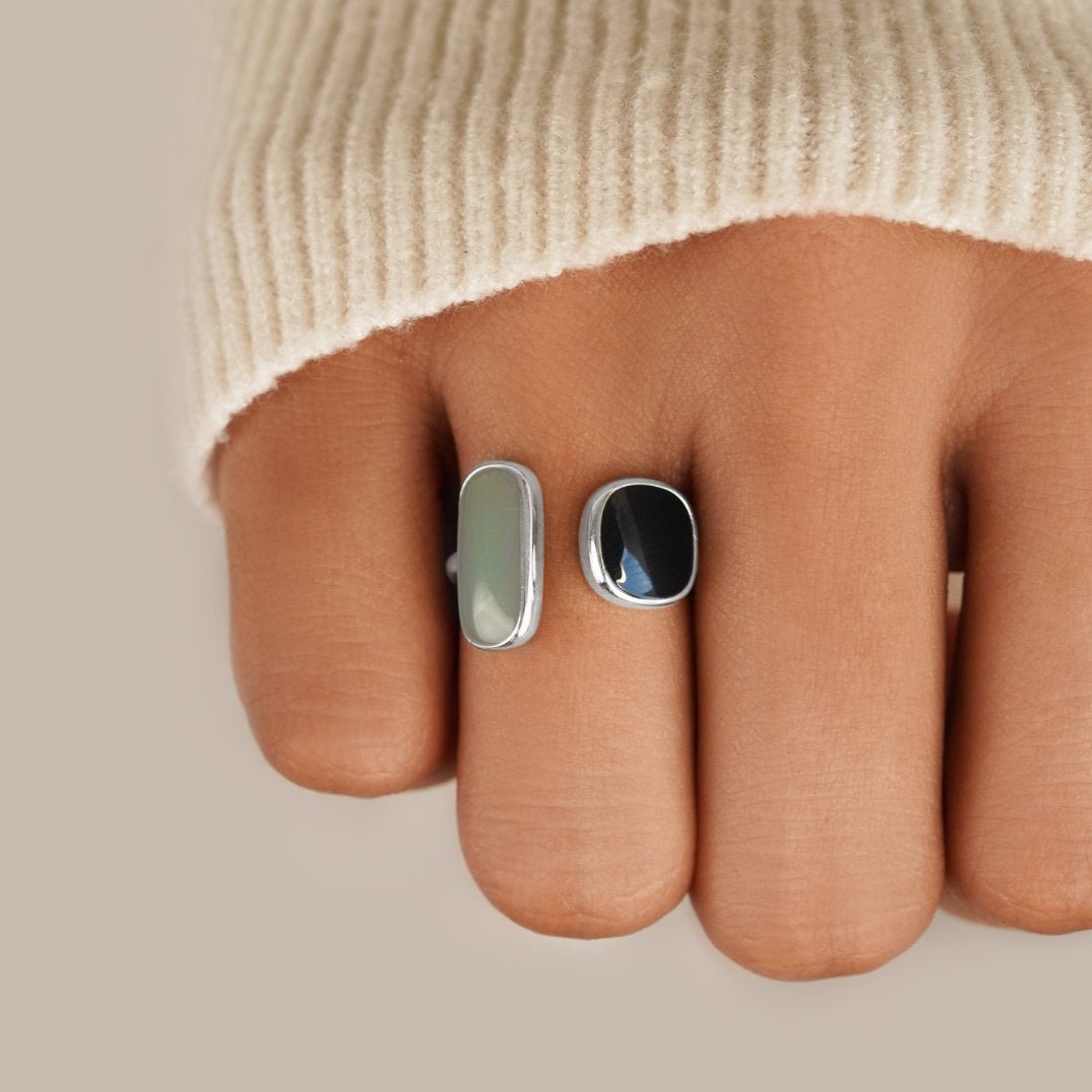 Aquamarine Wrap Silver Ring — view 2