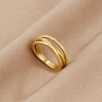 Ara Twisted Crossed Ring — view 1