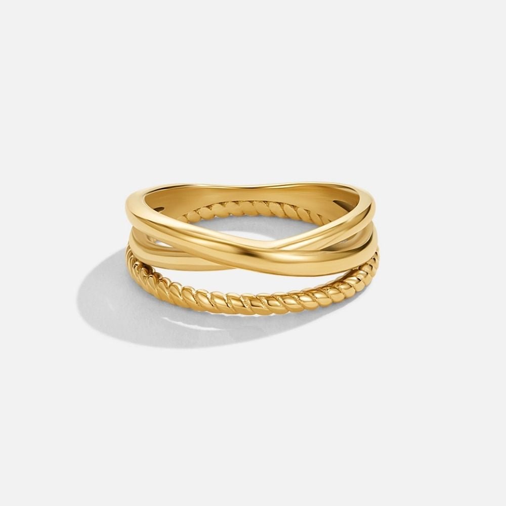 Ara Twisted Crossed Ring — view 4