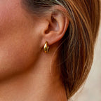 Audrey Gold Hoop Earrings — view 2