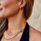 Audrey Gold Hoop Earrings — view 3
