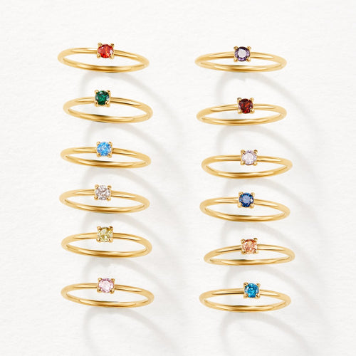 Birthstone 18K Gold Rings — view 1