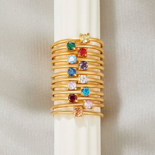 Birthstone 18K Gold Rings — view 2