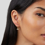 Blue Evil Eye Drop Earrings — view 6