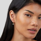 Blue Evil Eye Drop Earrings — view 5