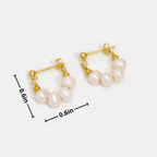Celine Pearl Hoop Earrings — view 6