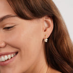 Celine Pearl Hoop Earrings — view 4
