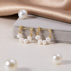 Celine Pearl Hoop Earrings — view 5