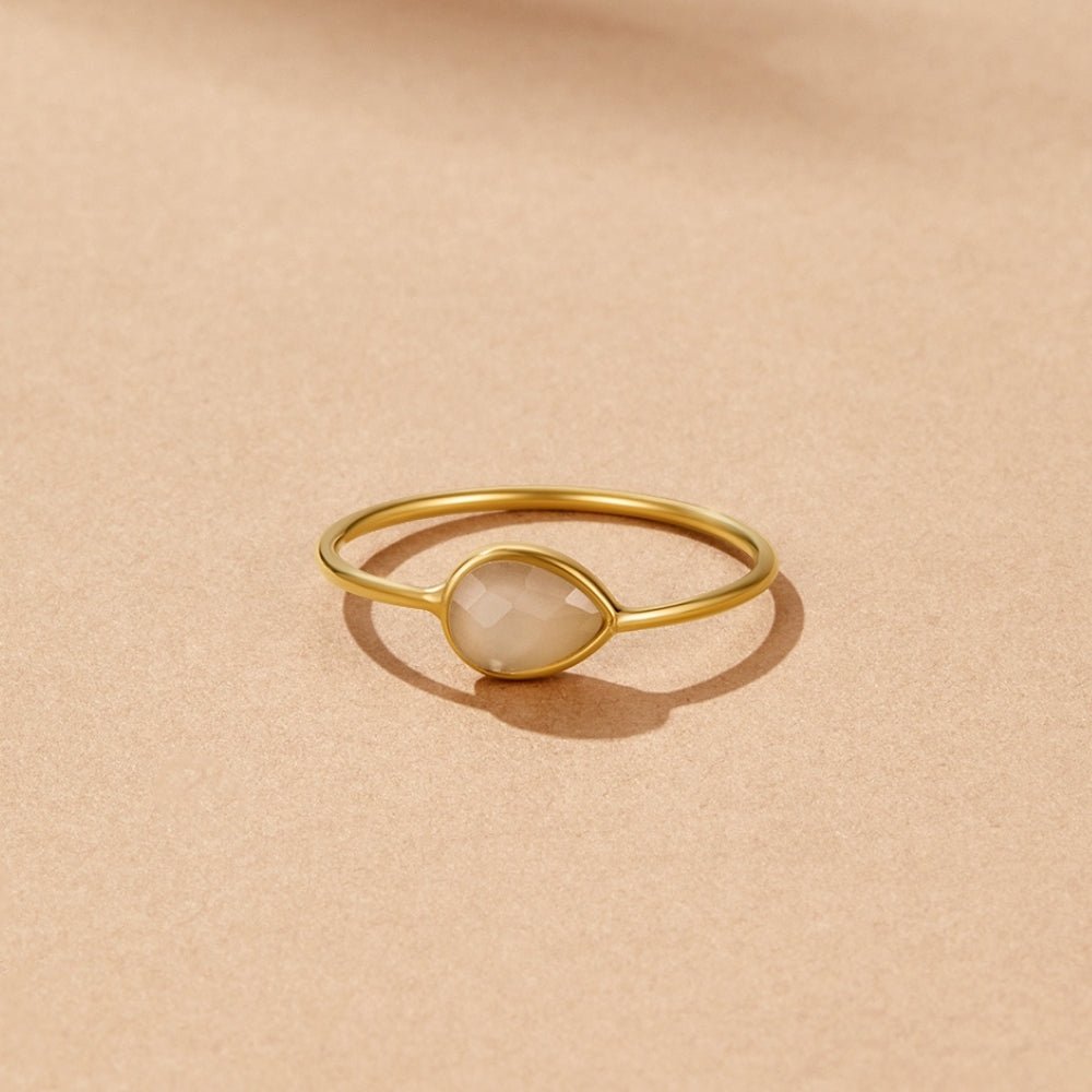 Clara Teardrop Stone Ring — view 1