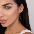 Crystal Hummingbird Tassel Earrings — view 4