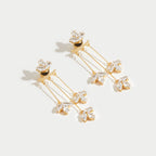 Crystal Lotus Waterfall Earrings — view 5