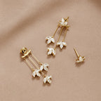 Crystal Lotus Waterfall Earrings — view 3
