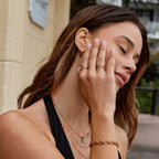 Crystal White Blossom Ring Gold — view 7