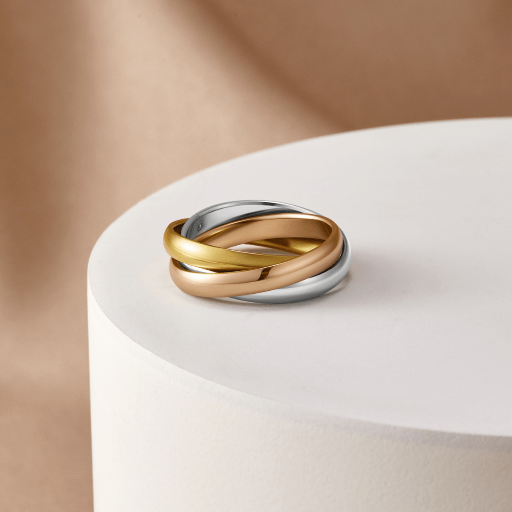 Elena Three-Toned Loop Ring — view 4