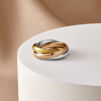 Elena Three-Toned Loop Ring — view 4