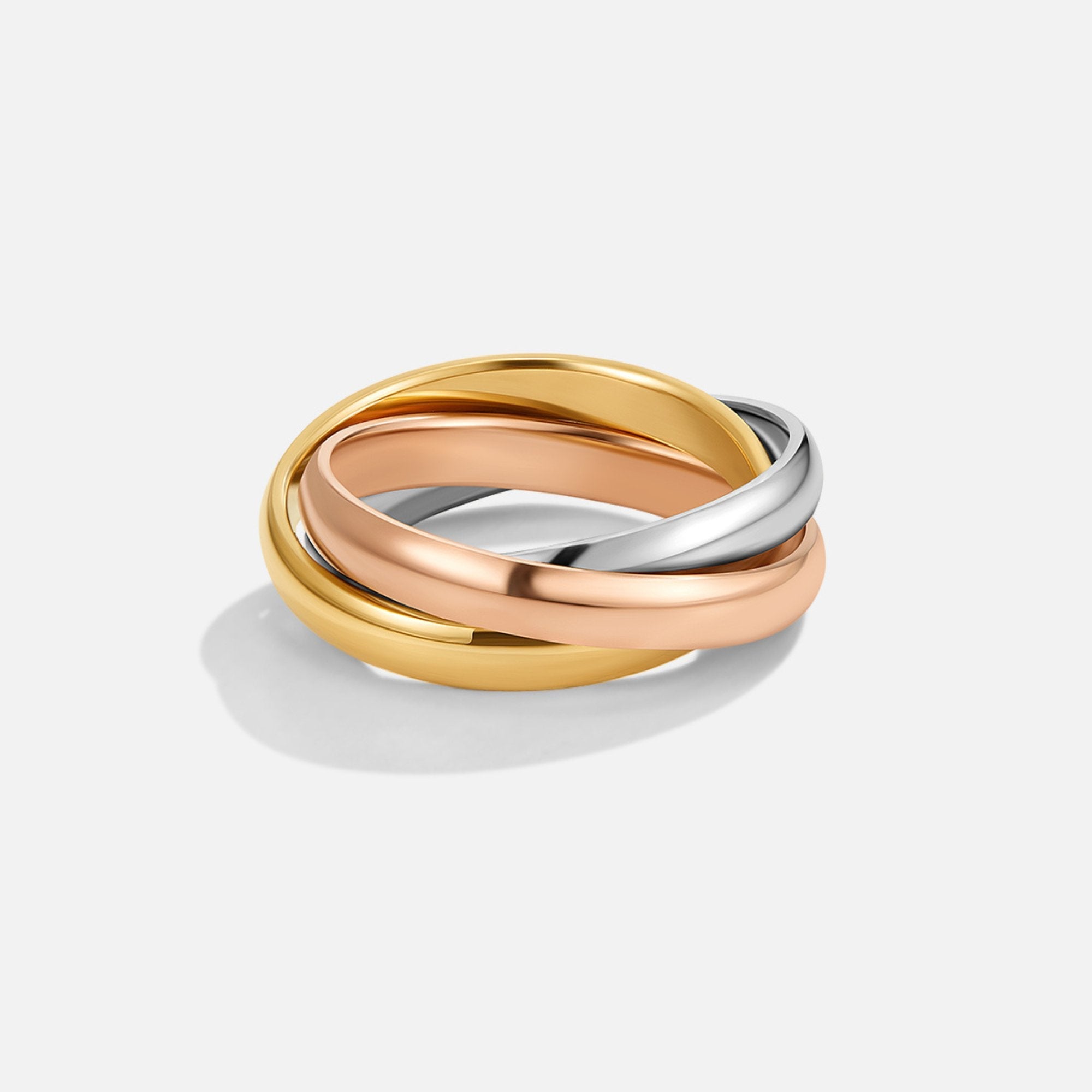 Elena Three-Toned Loop Ring — view 1