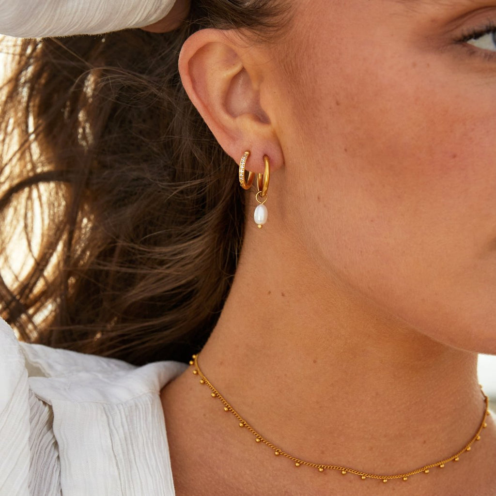 Eternity Hoop Earrings — view 3