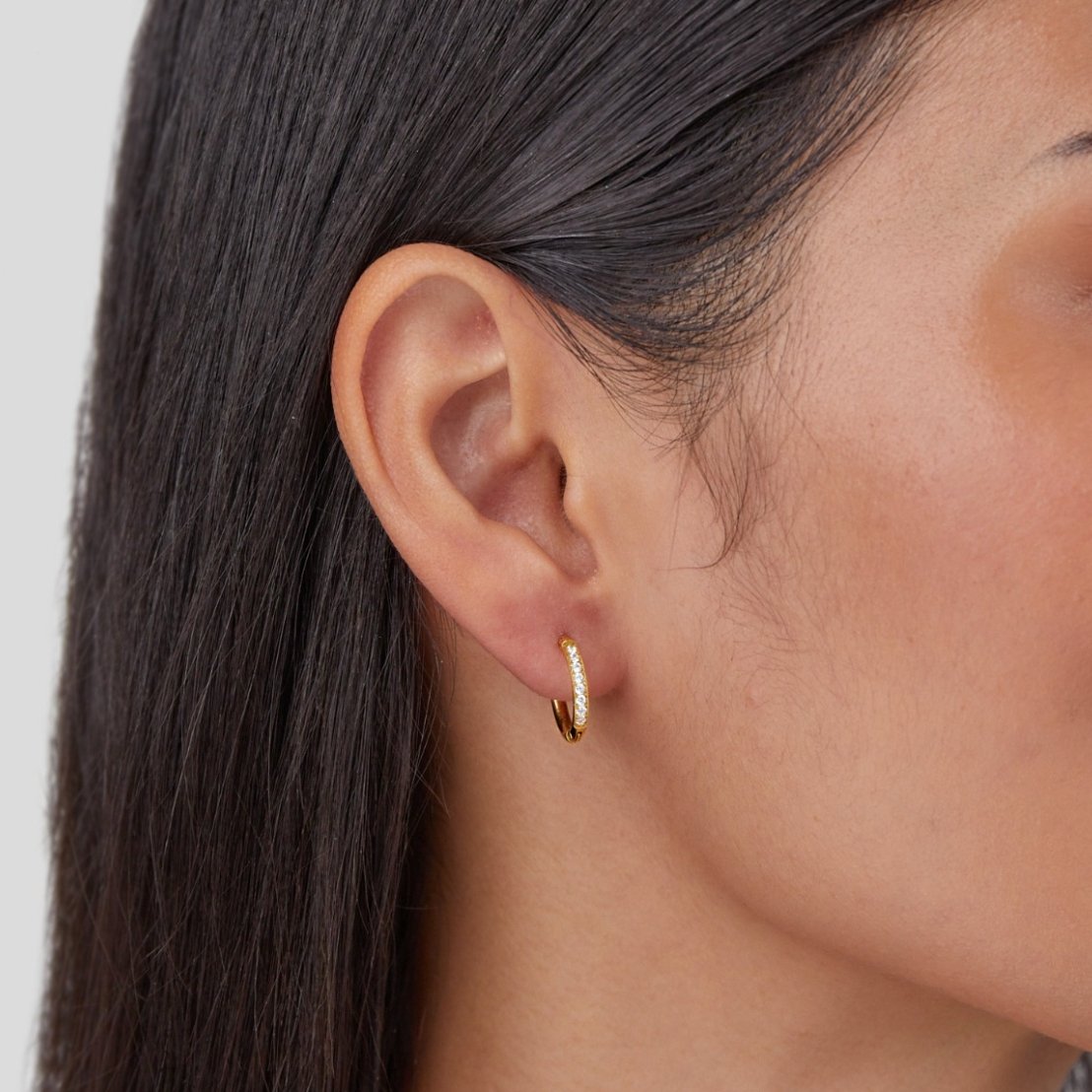 Eternity Hoop Earrings — view 2
