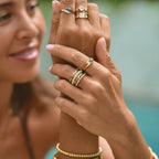 'Forever' Link Crystal & Gold Ring — view 3