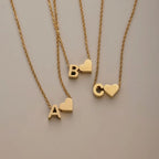 Forever Love & Letter Gold Necklace — view 6