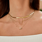 Forever Love & Letter Gold Necklace — view 7