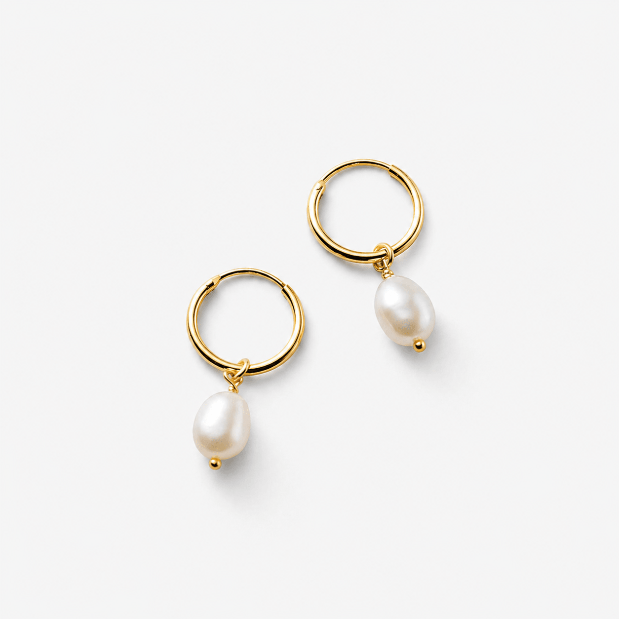 Freshwater Pearl Bella Hoop Earrings — view 3