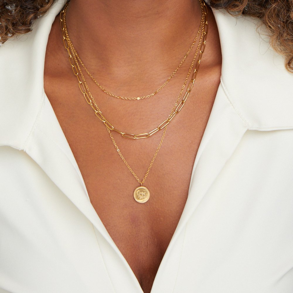 Geya Coin Layered Necklace — view 3